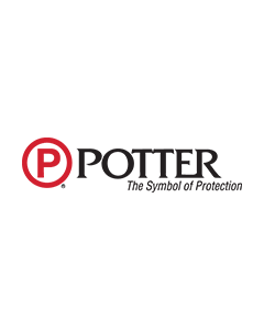 Logo of Potter, a safety or protection company, featuring a red 'P' inside a circle and the words 'Potter' and 'The Shield of Protection' beneath it.