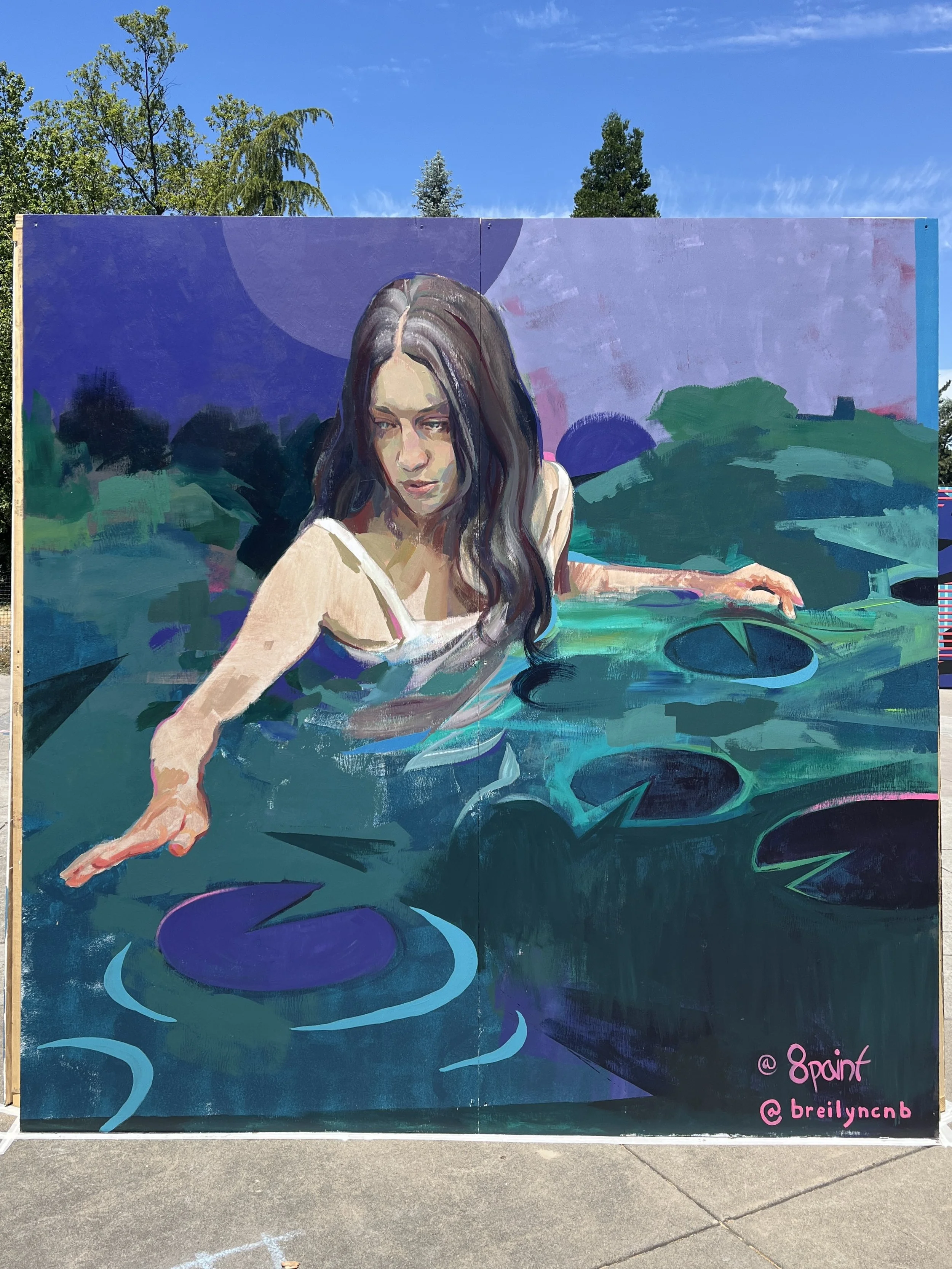 The Missing Piece | 8' x 8' for MuralFest 2026 in Ashland, Oregon |  Collaboration between Breilyn Bigham and Gabriel Lipper