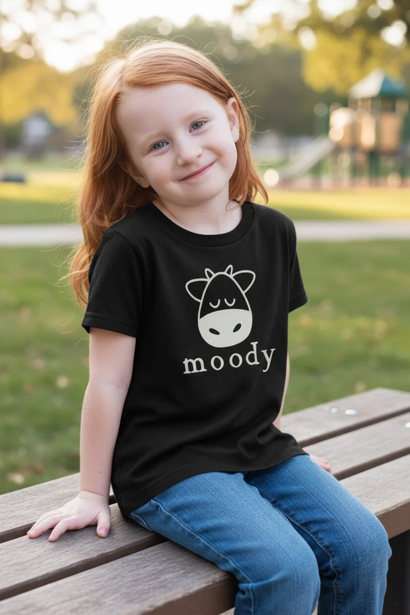'Moody Cow' 4T T-Shirt