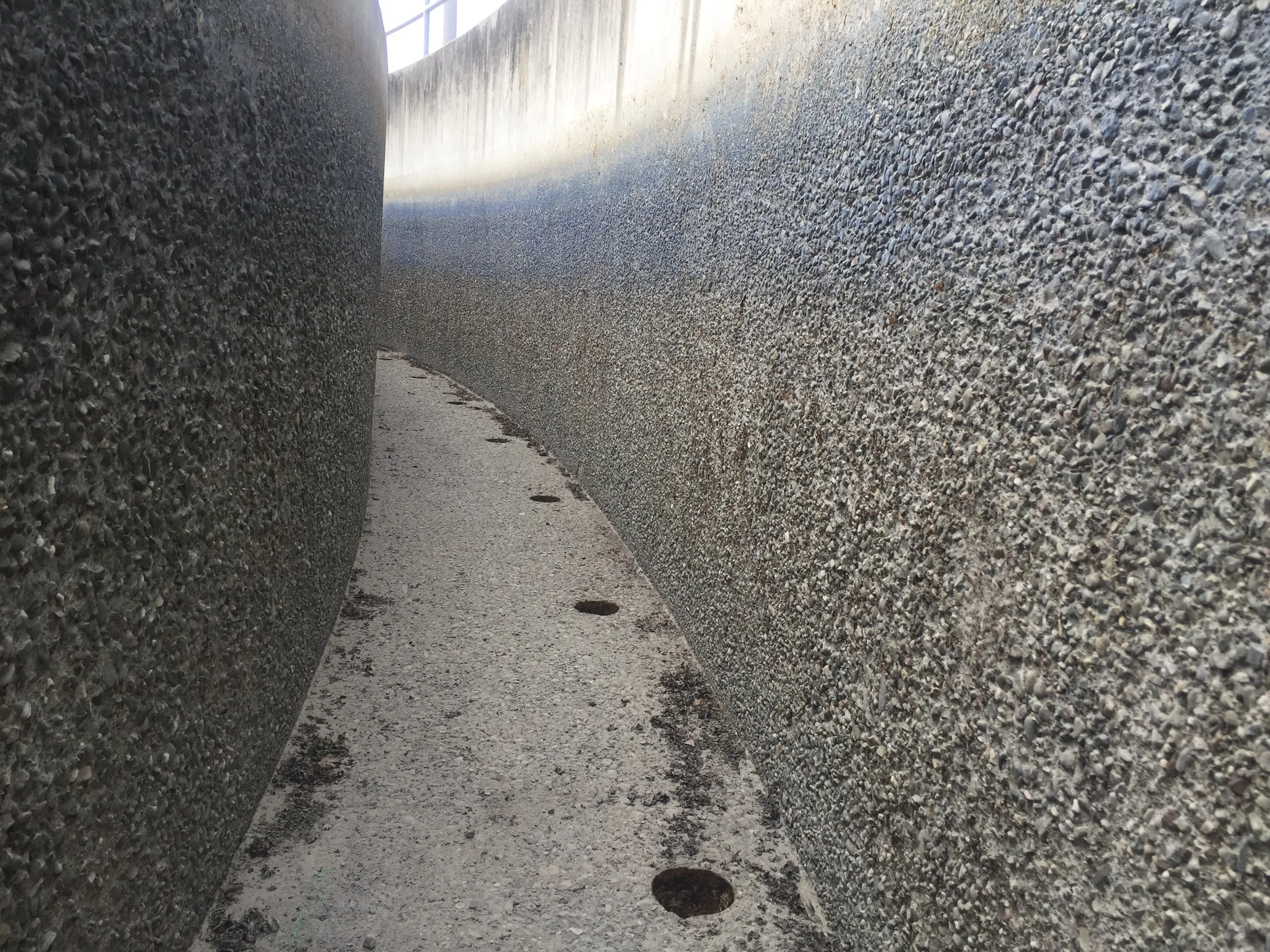 clarifier-trench-leading-to-tunnel-view