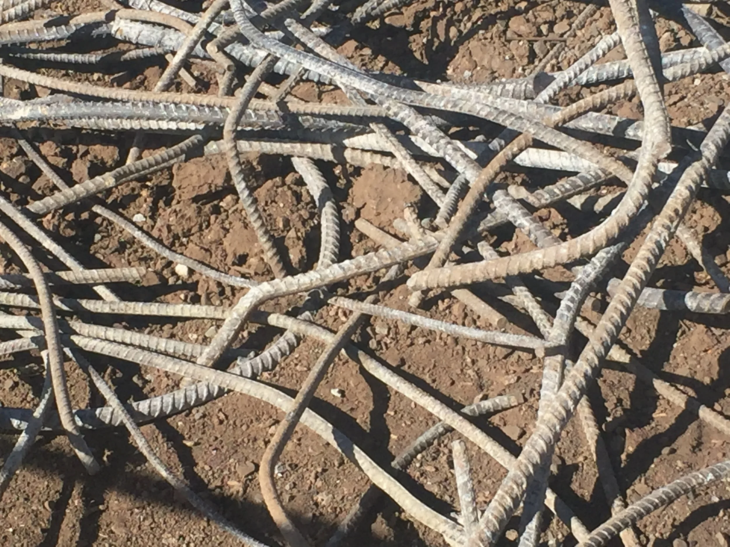 Mangled Rebar Fire Damage