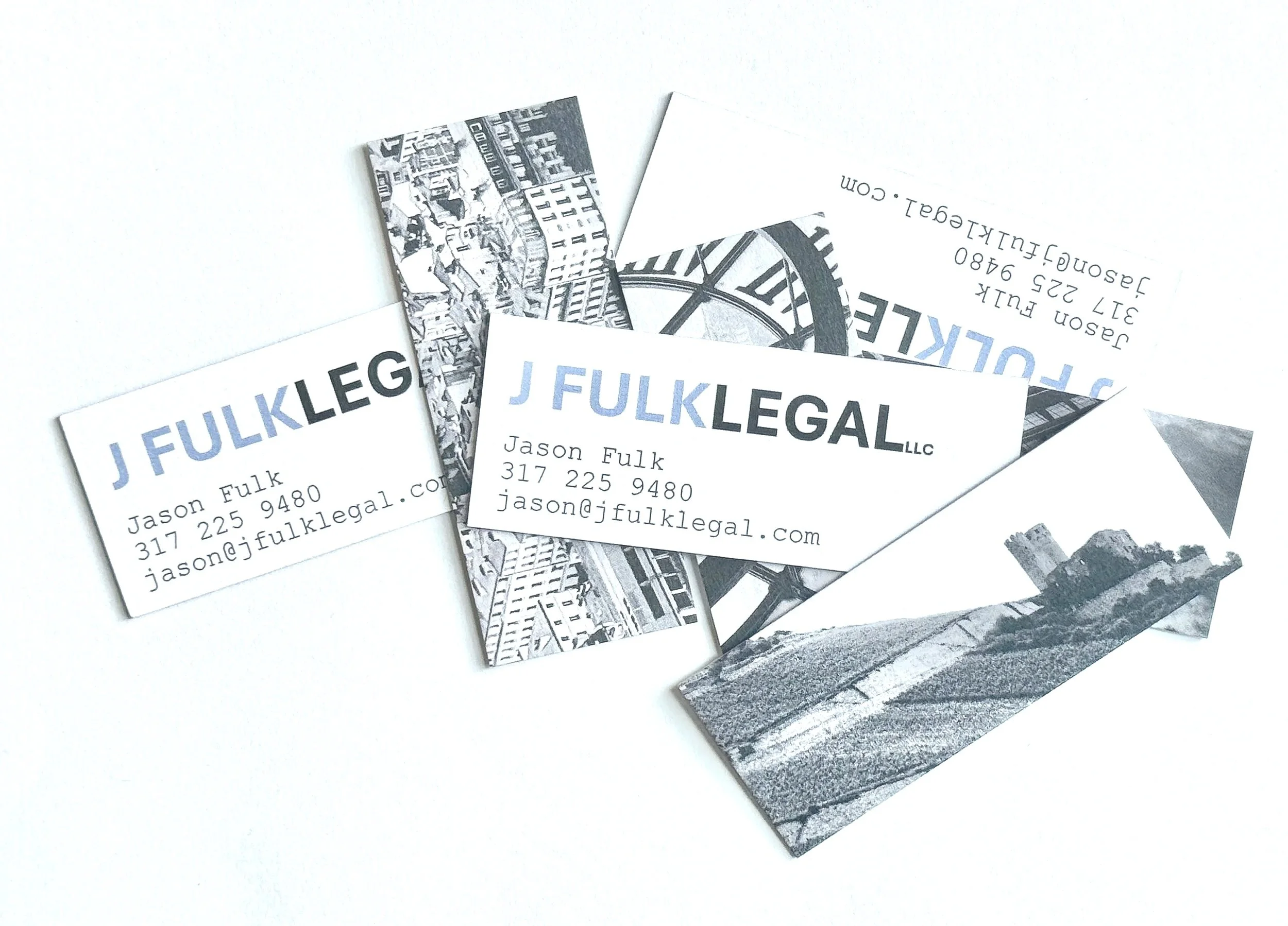 J Fulk Legal business cards - Contact for your legal needs in Indianapolis and surrounding communities.