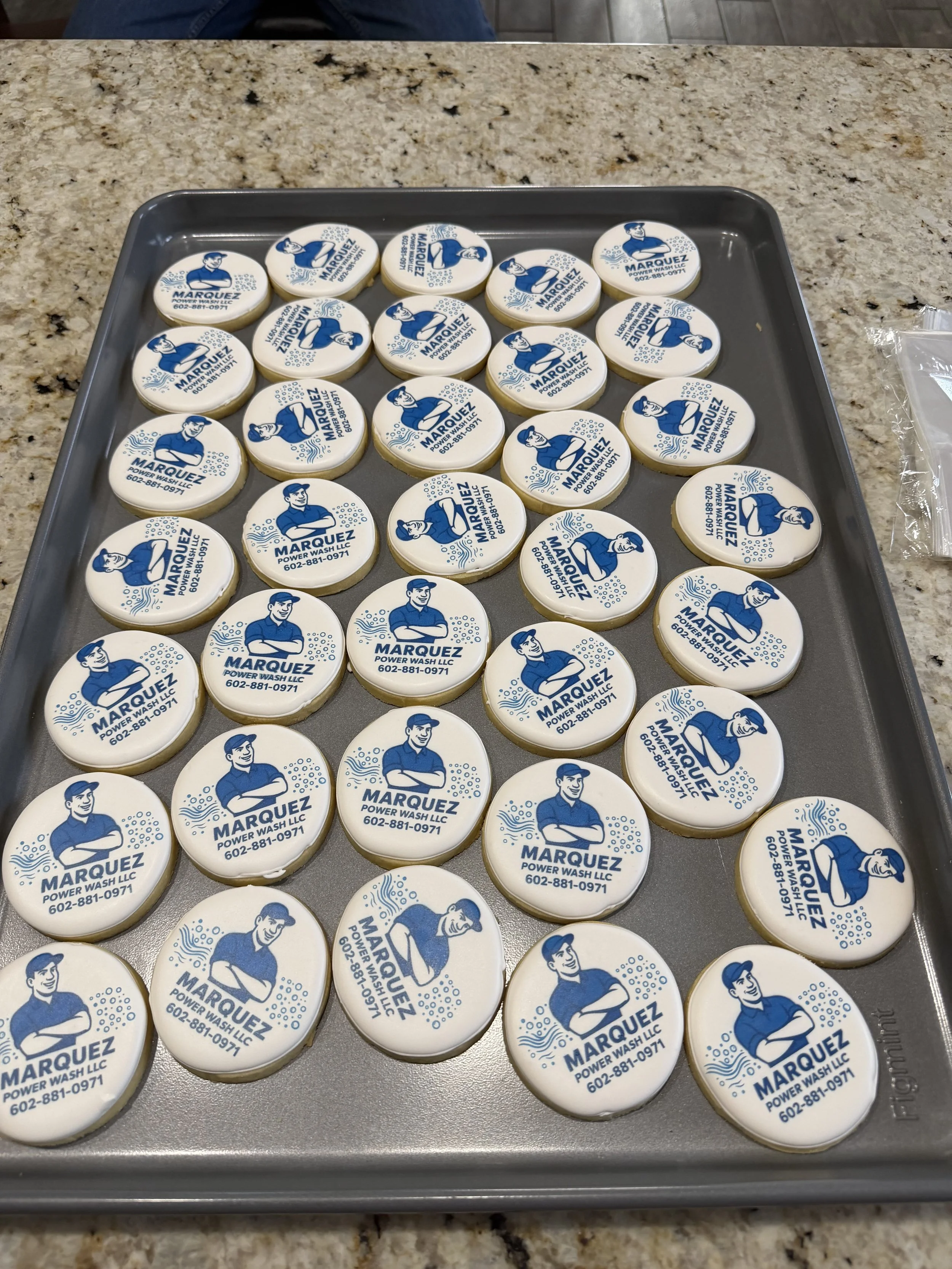 Printed business logo cookies tray