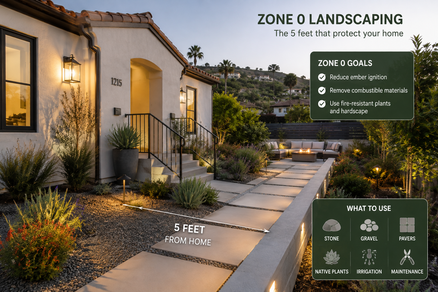 Can You Still Have a Beautiful Yard with Zone 0 Landscaping?