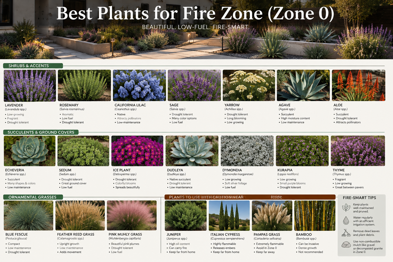 The Best Fire-Resistant Plants for Zone 0 Landscaping in San Diego