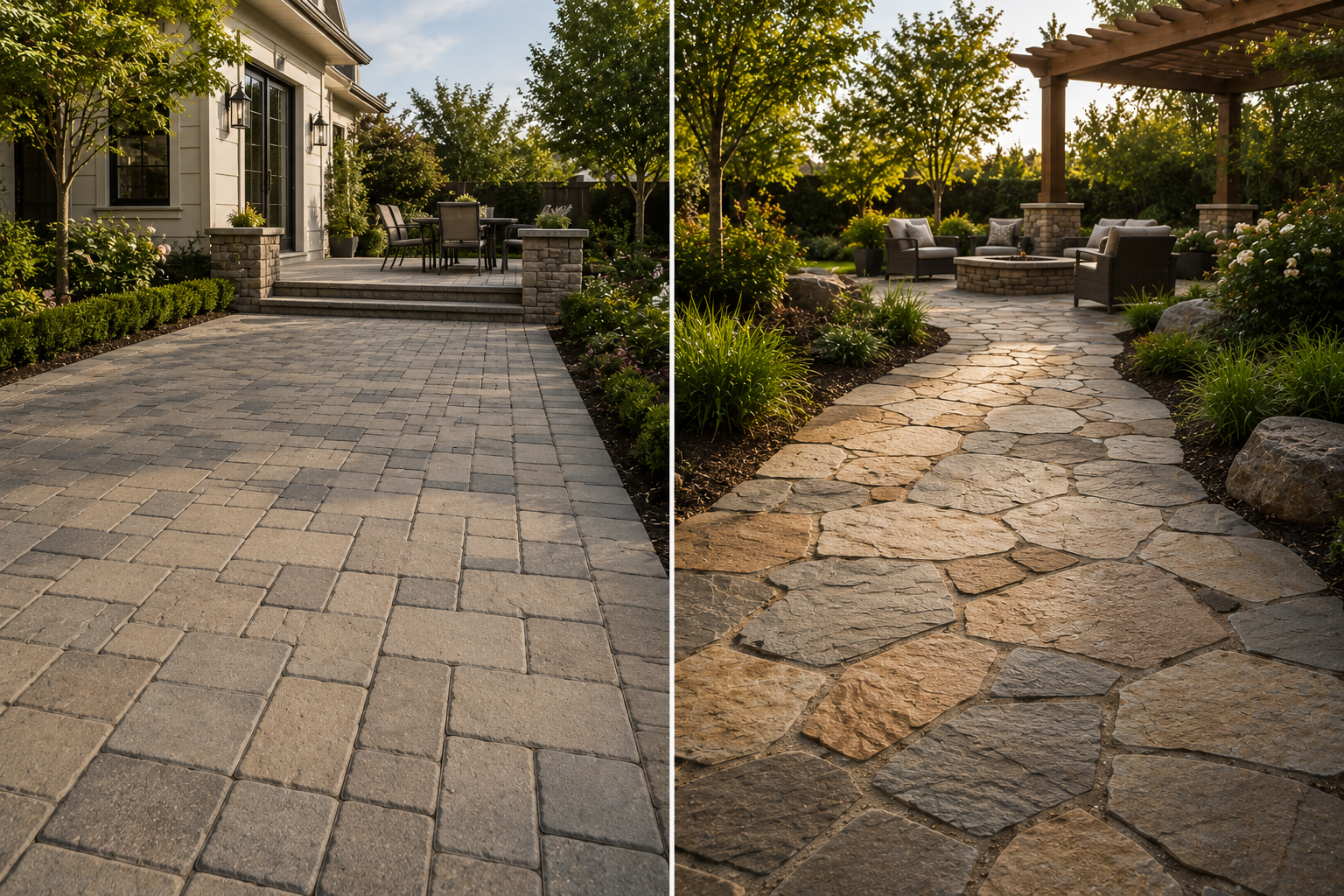 Pavers vs. Flagstone: Which Is the Better Choice for Your Outdoor Living Space?