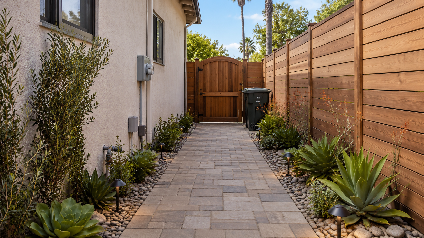 How Wide Should a Side Yard Walkway Be? Planning Pavers, Gates &amp; Access in San Diego