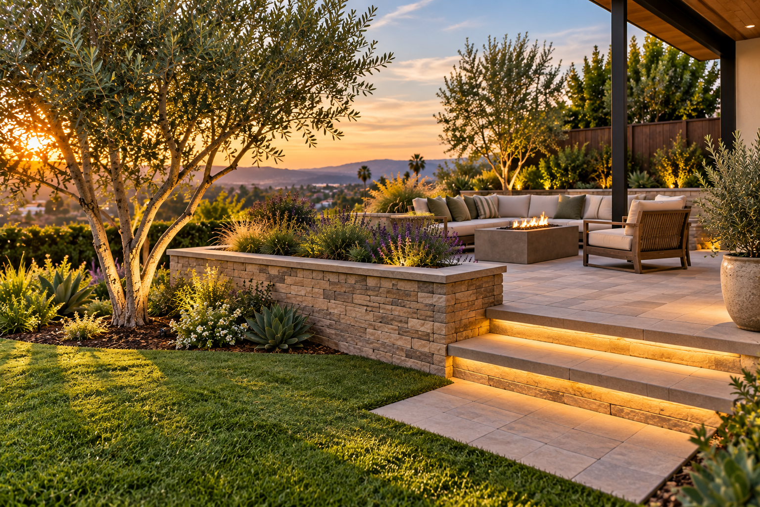 When Does a Patio Need a Retaining Wall, Seat Wall or Grade Change?