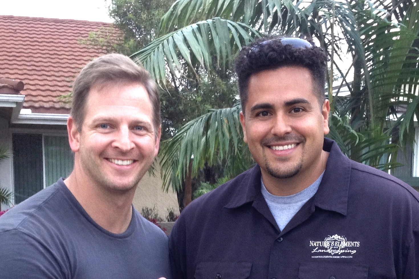 Jason and Cameron from the DIY Network pose with Jesse Laguna following a demanding landscape production. The team completed three days of intensive work across multiple locations, with production efforts spanning across San Diego.