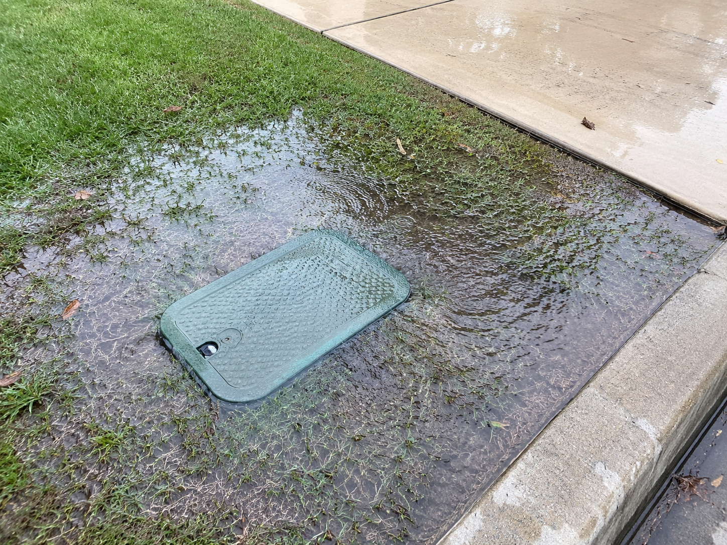 A failing irrigation valve in a box. Natures Element is ready to perform Irrigation inspection and repair
