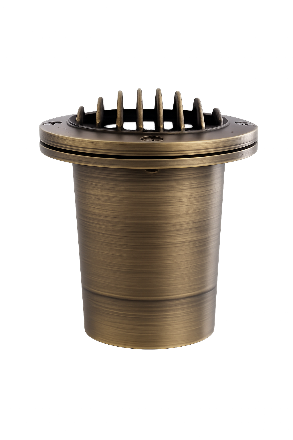 Close-up of a metallic rotating stirrer or mixer with a digital display behind it, against a dark background with colorful light reflections.