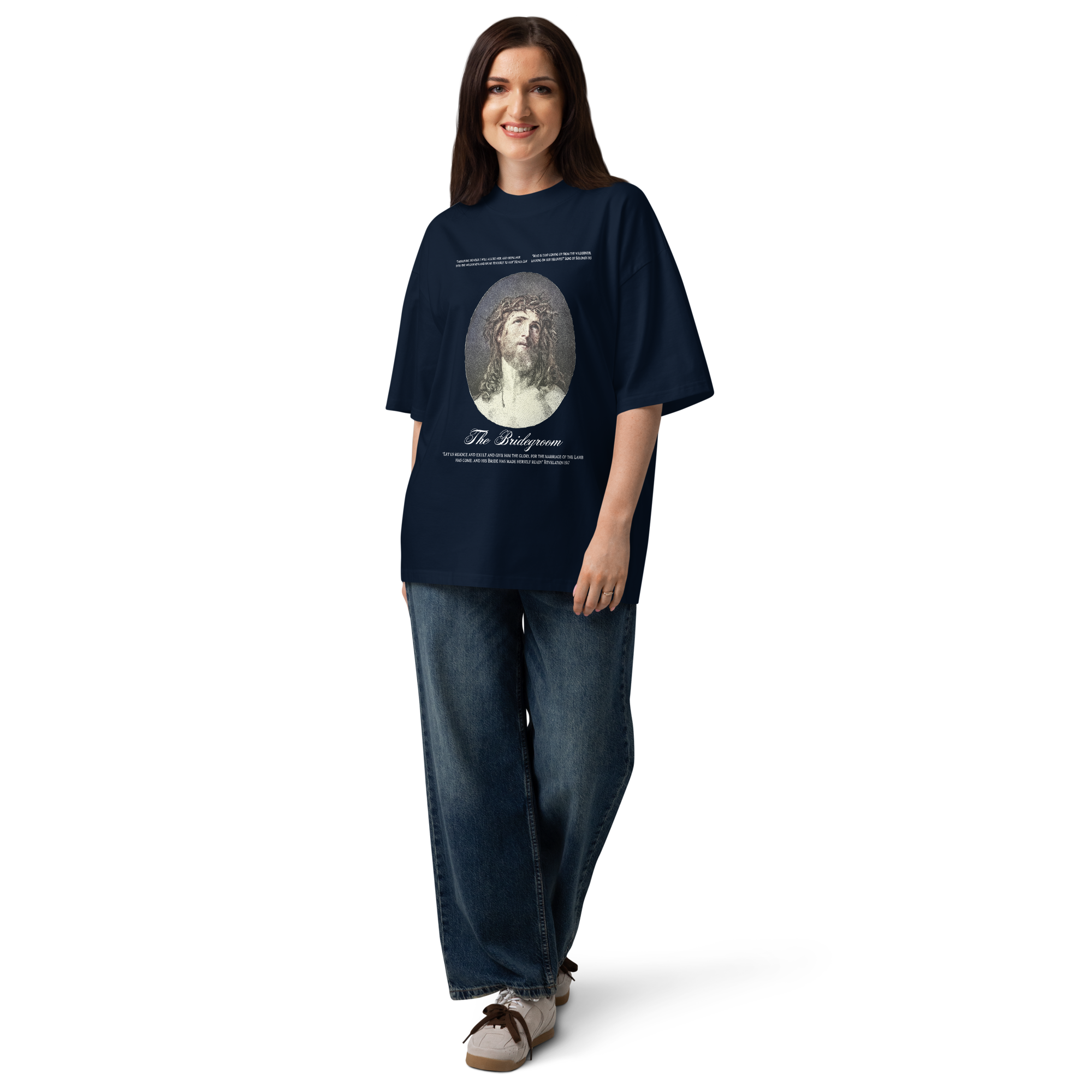 unisex-organic-oversized-high-neck-blaster-2.0-t-shirt-french-navy-front-2-6a541540c5355.png