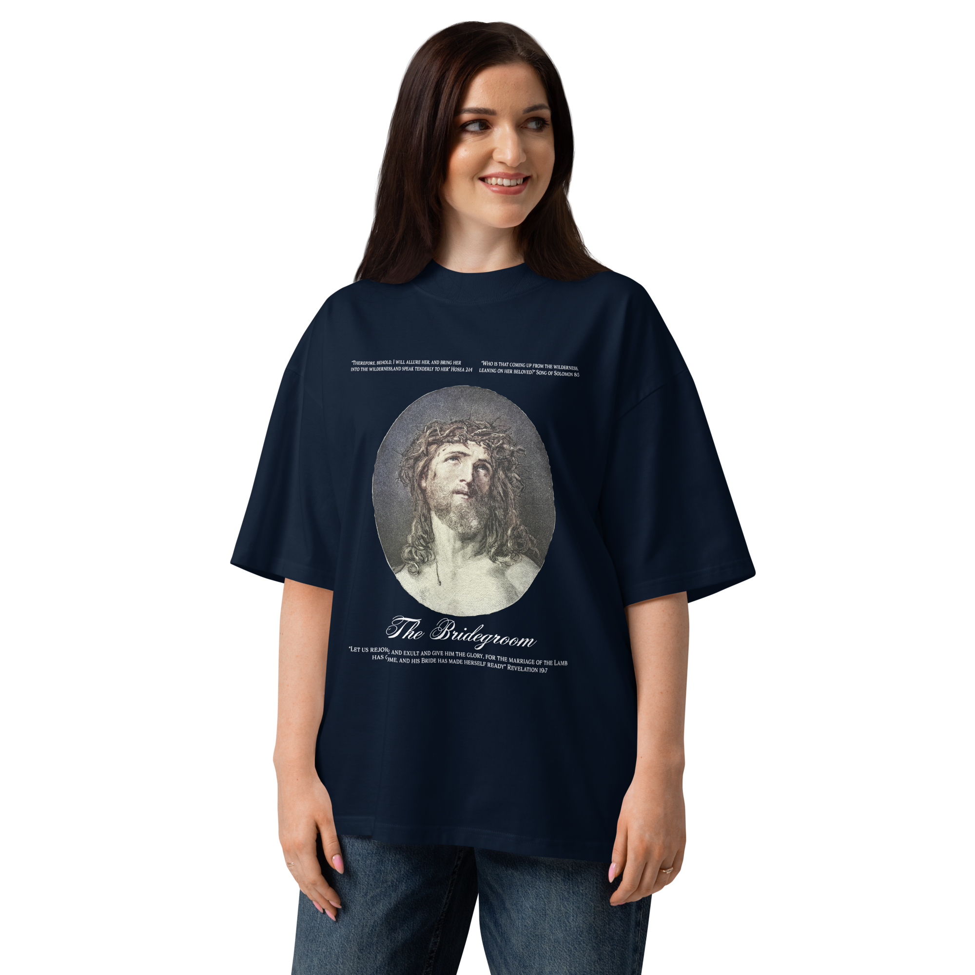 unisex-organic-oversized-high-neck-blaster-2.0-t-shirt-french-navy-front-6a541540c5119.png
