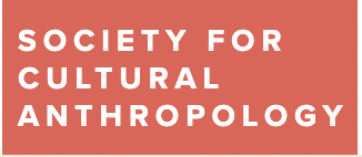 Society for Cultural Anthropology logo with white text on a red background.