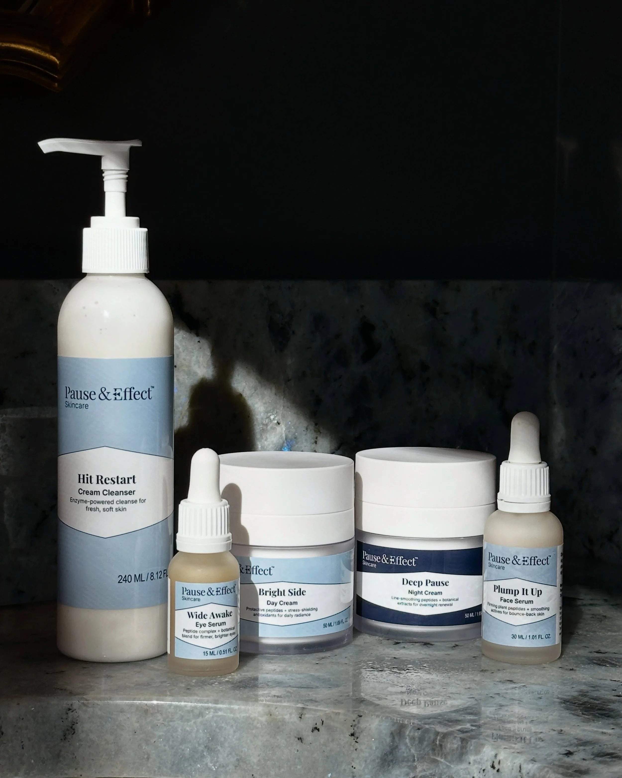 Five steps. One simple routine. ✨

The Pause &amp; Effect 5-Piece Set is designed to cleanse, hydrate, and support healthier-looking skin. Making it easy to give your complexion the care it deserves, morning and night.
