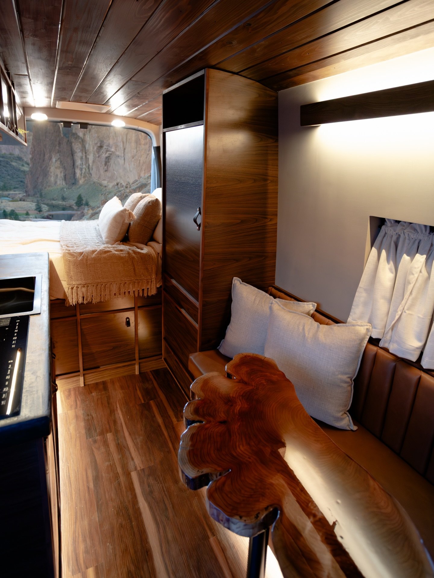 Cedar &amp; Steel&rsquo;s latest full camper van build. Our growing team poured their creativity and their perfectionism into this Transit van conversion and it shows in every inch. What&rsquo;s your favorite detail?

Ready to talk about your dream v