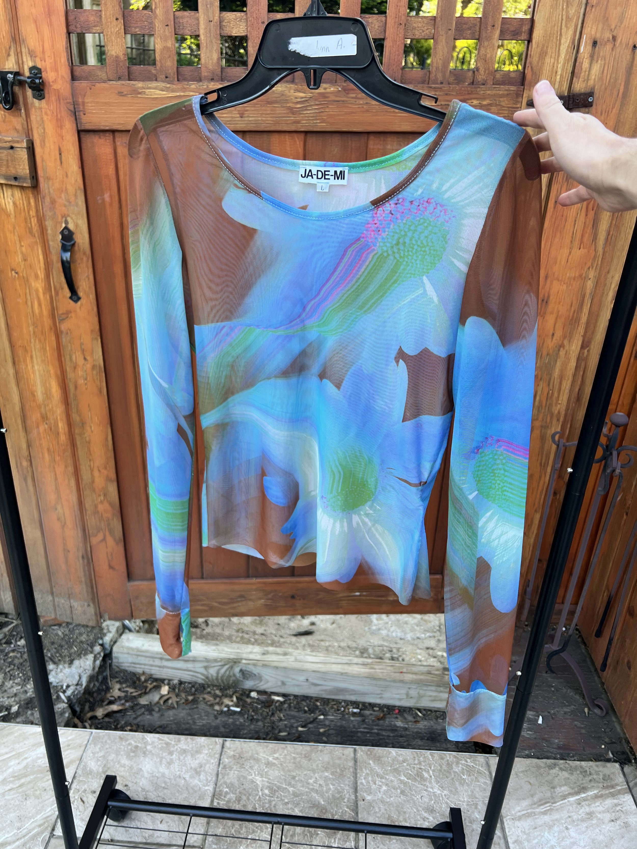 Mesh Long Sleeve Shirt - $15