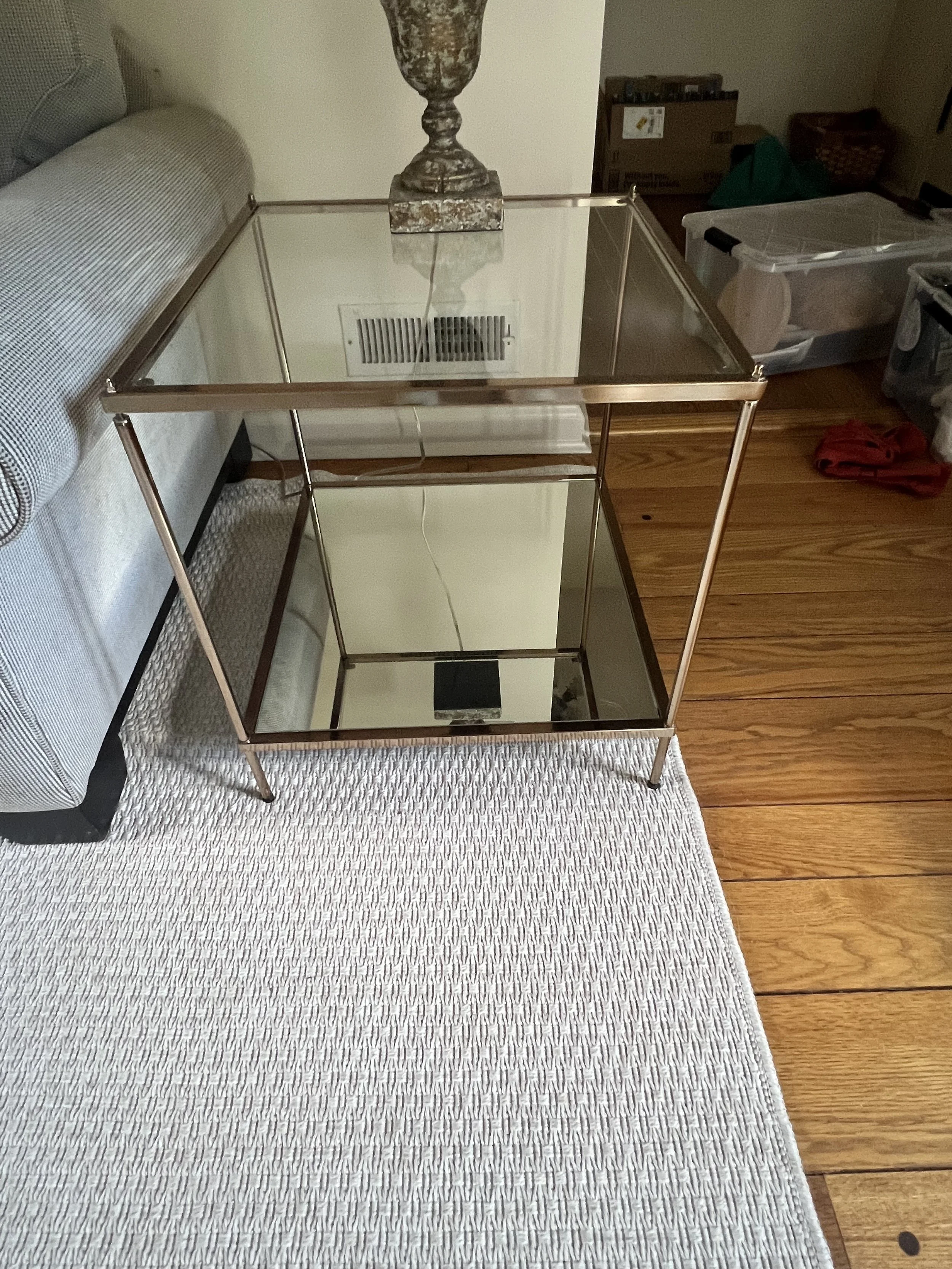 2 Glass/Mirrored End Tables - $20 each