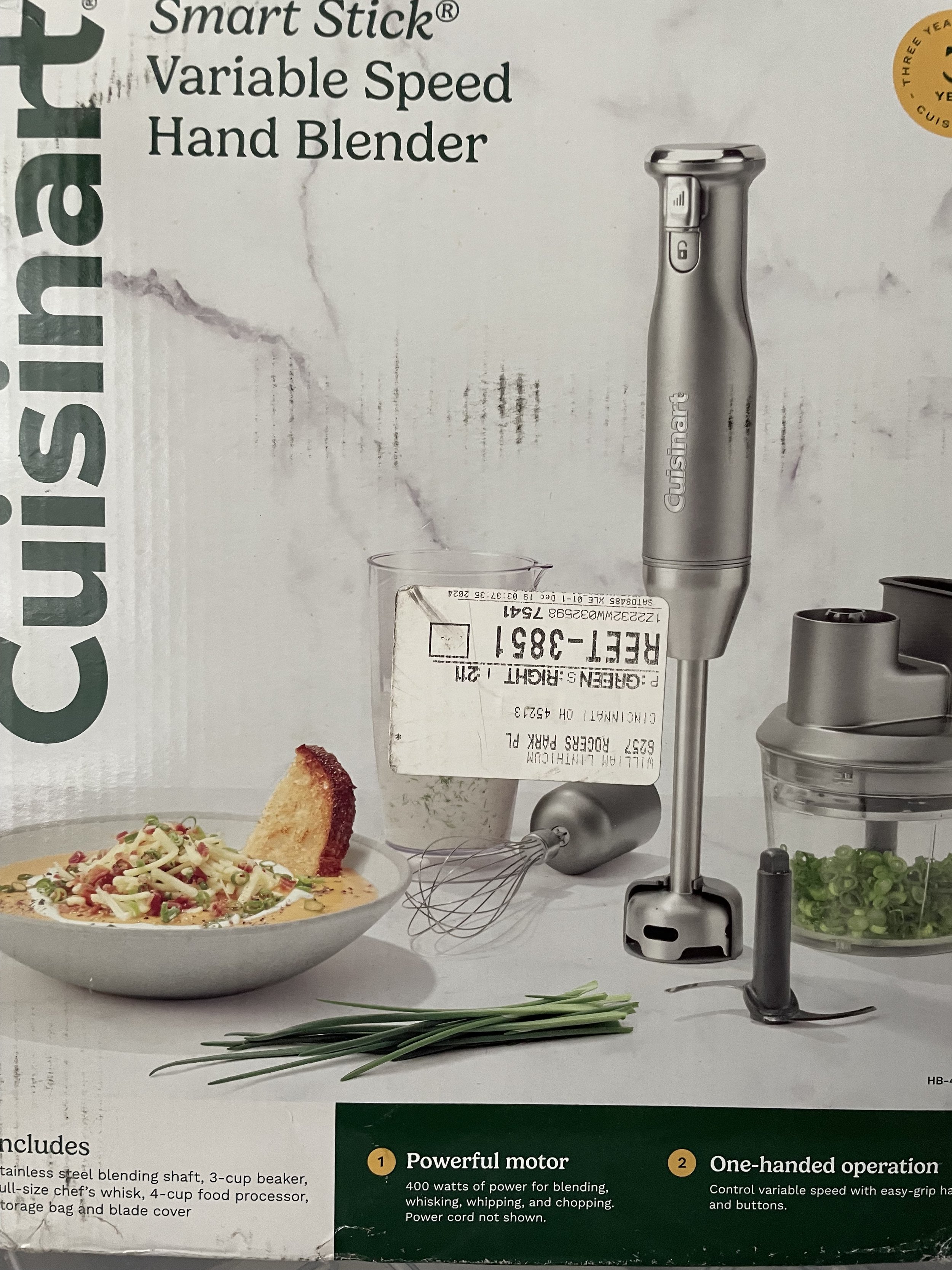 Brand New Cuisinart Smart Stick Hand Blender - $30