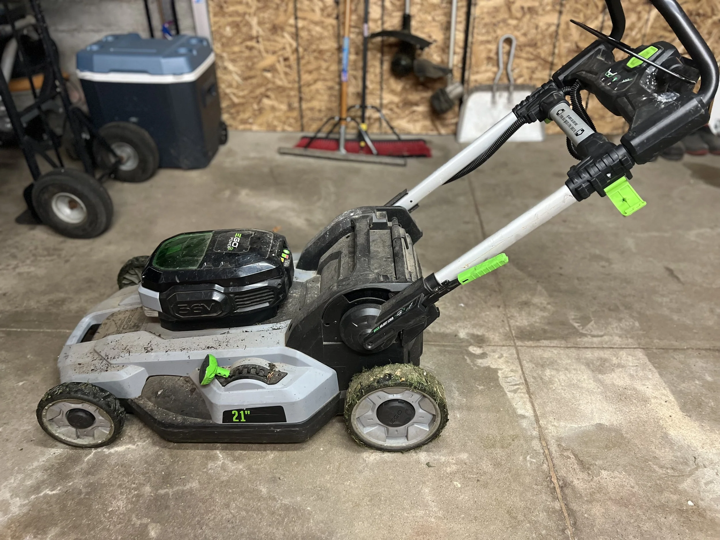 SOLD - EGO Power 56-volt, 21-inch Push Battery Lawn Mower, includes battery and charger. Available for pickup October 5th - $100