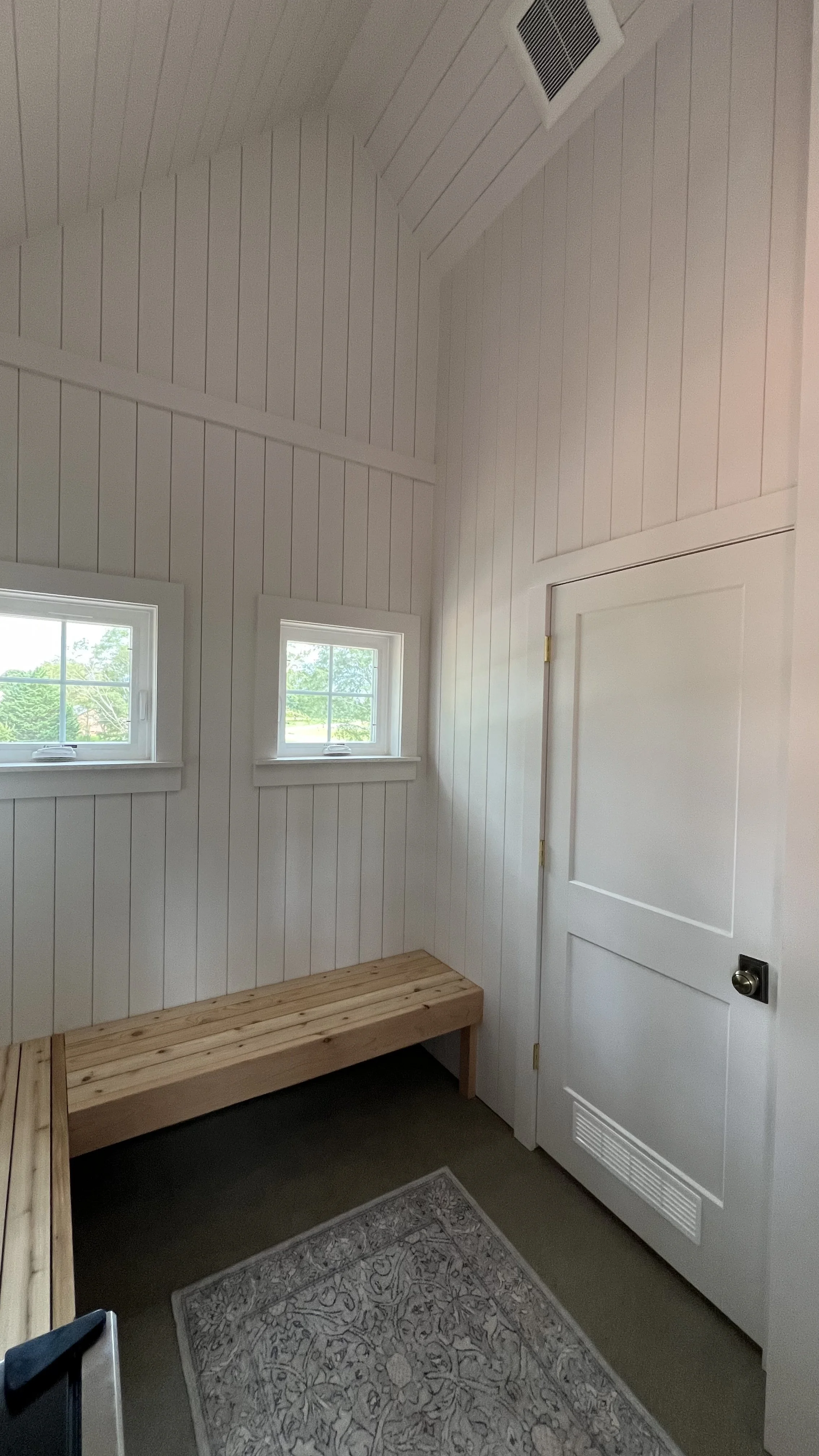 Sauna interior painting project in Campobello, SC