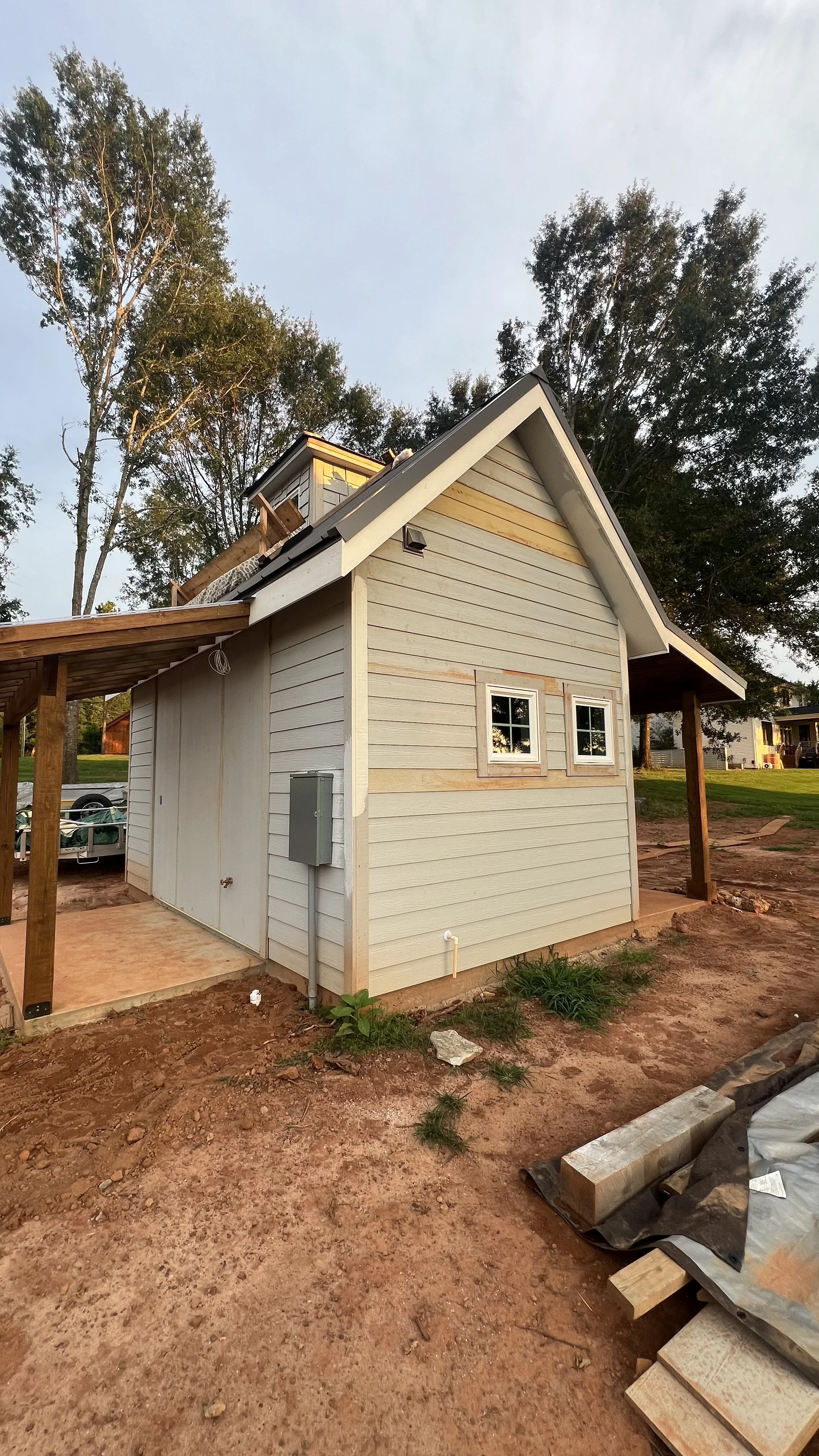Before sauna exterior painting project in Campobello, SC