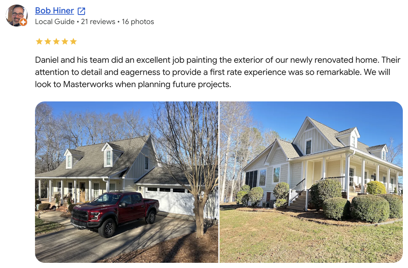 Professional exterior house painters serving Greer, SC. recent client project photo.