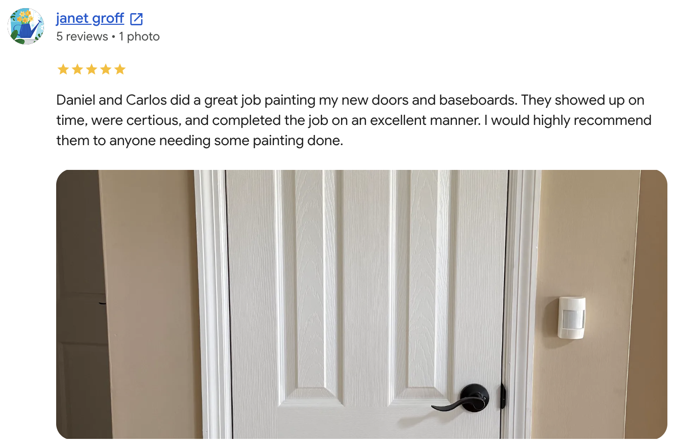 front door painting for a Greenville, SC residence.