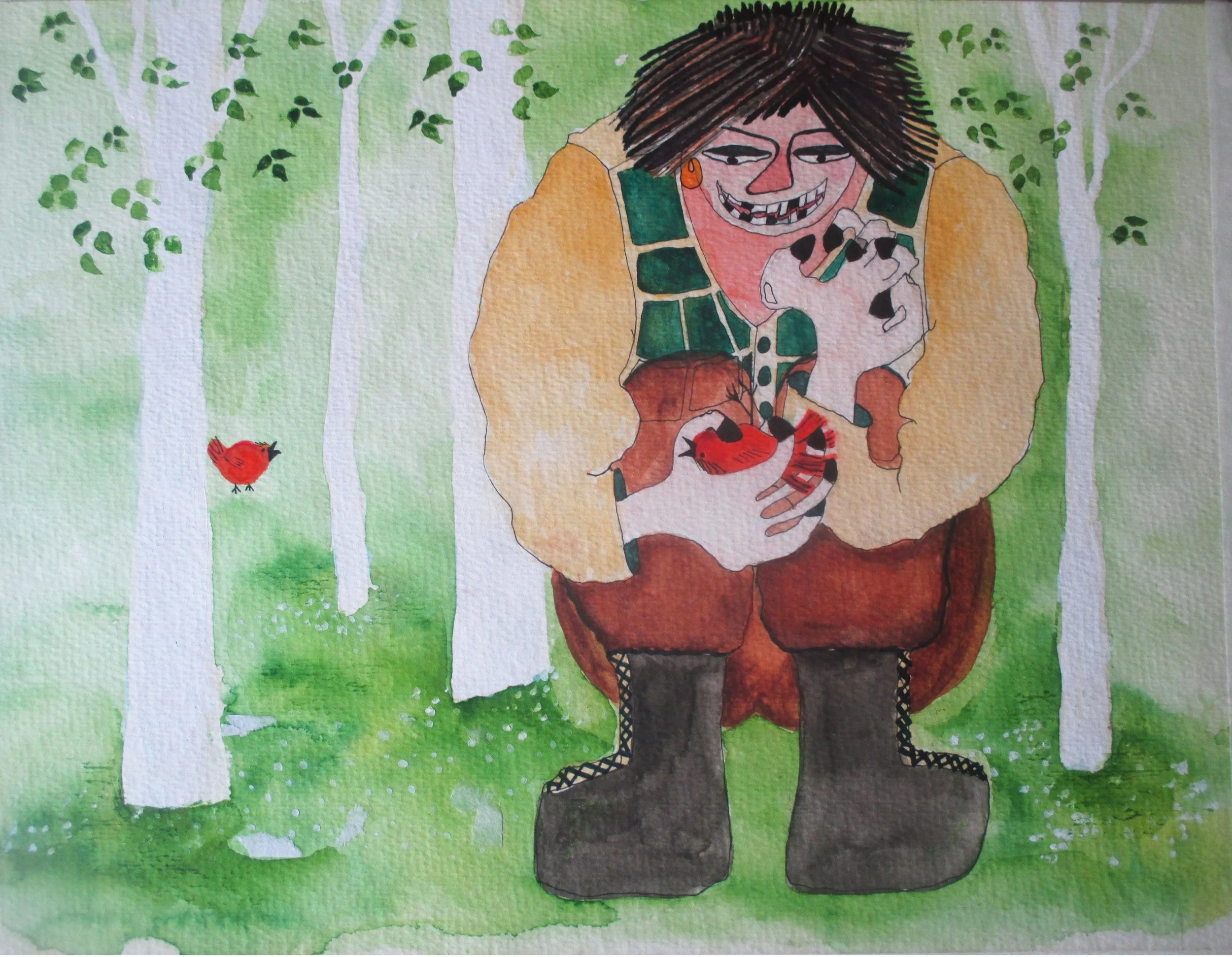 This illustration goes with a poem for little boys that gives them peace before going to bed.