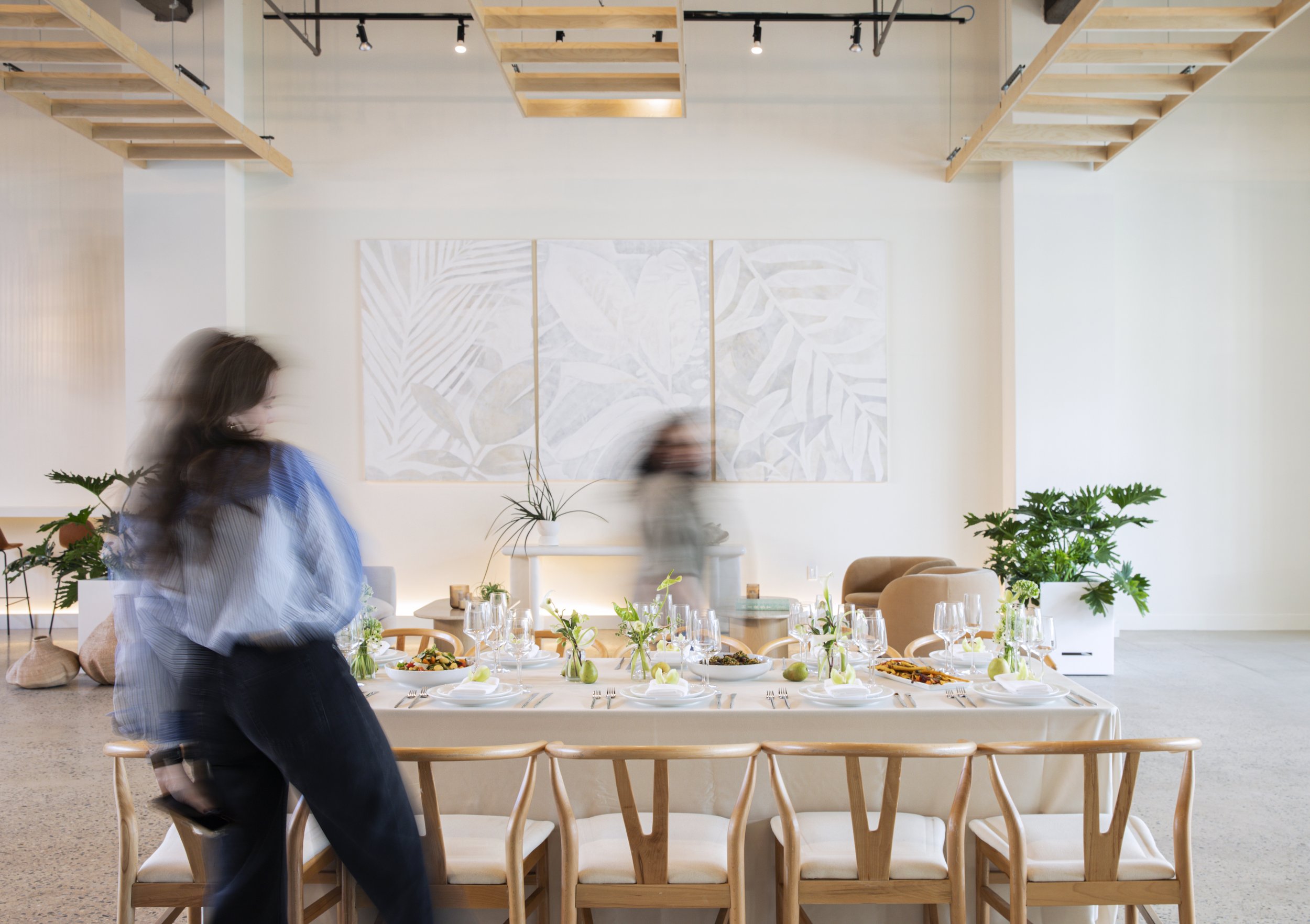 In this shoot, my team worked with Shell's Loft's creative crew to construct and style different sets to show their audience how to transform their production space into a dreamy event. We utilized Shell's Loft's in house prop house as well as partne