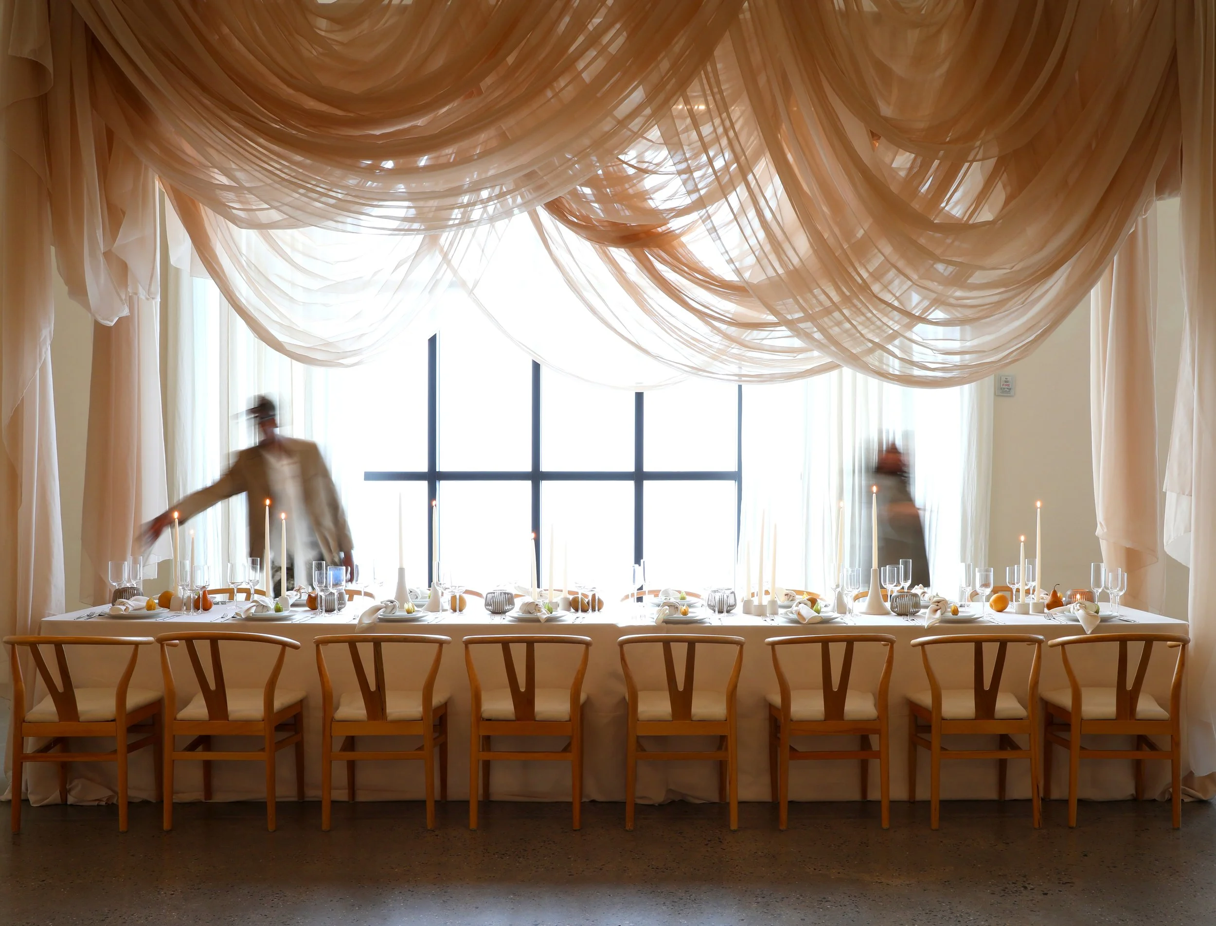 In this shoot, my team worked with Shell's Loft's creative crew to construct and style different sets to show their audience how to transform their production space into a dreamy event. We utilized Shell's Loft's in house prop house as well as partne