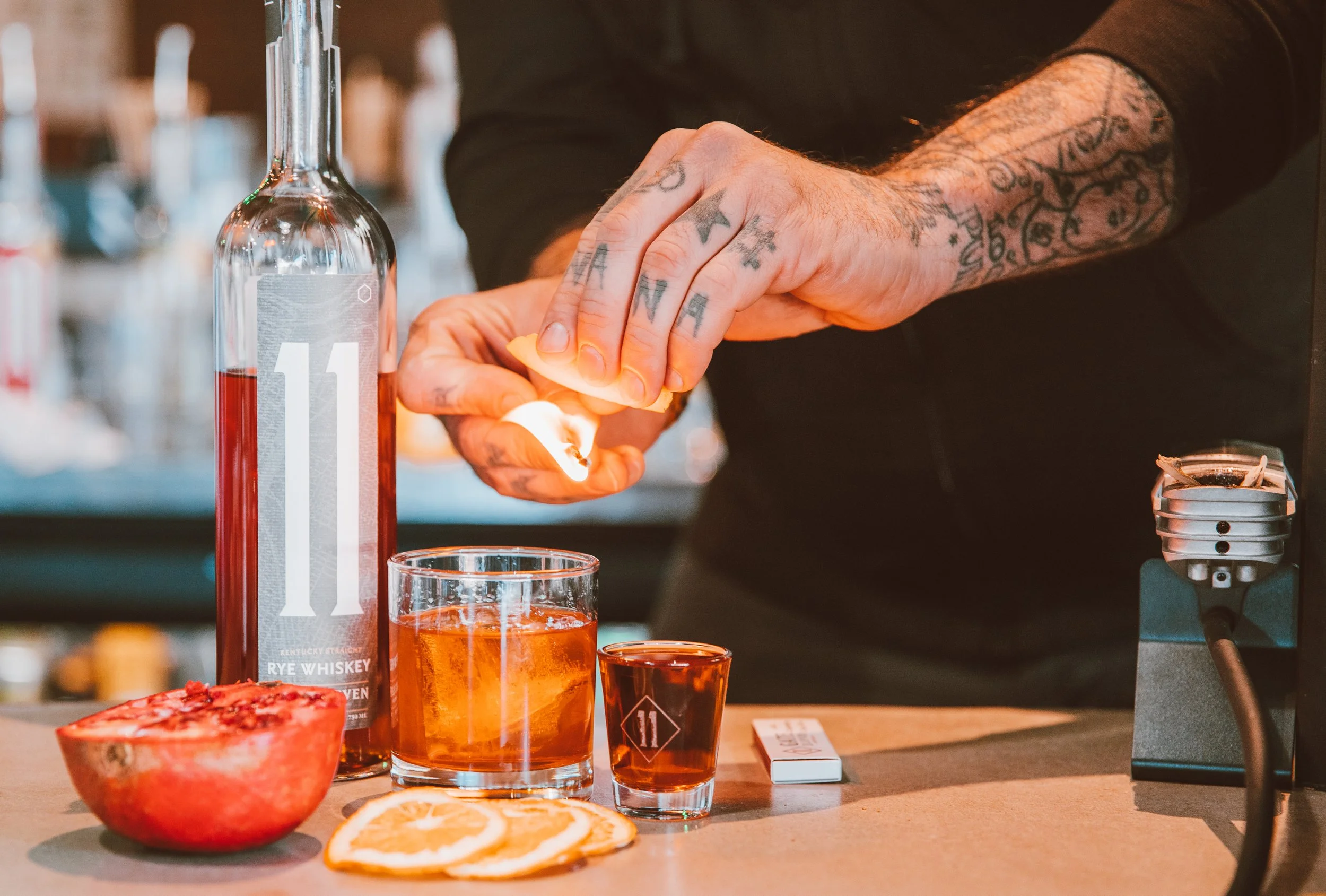 Gate 11 Spirits Social Media Campaign:  "Where Mixology Meets Magic" shoot still