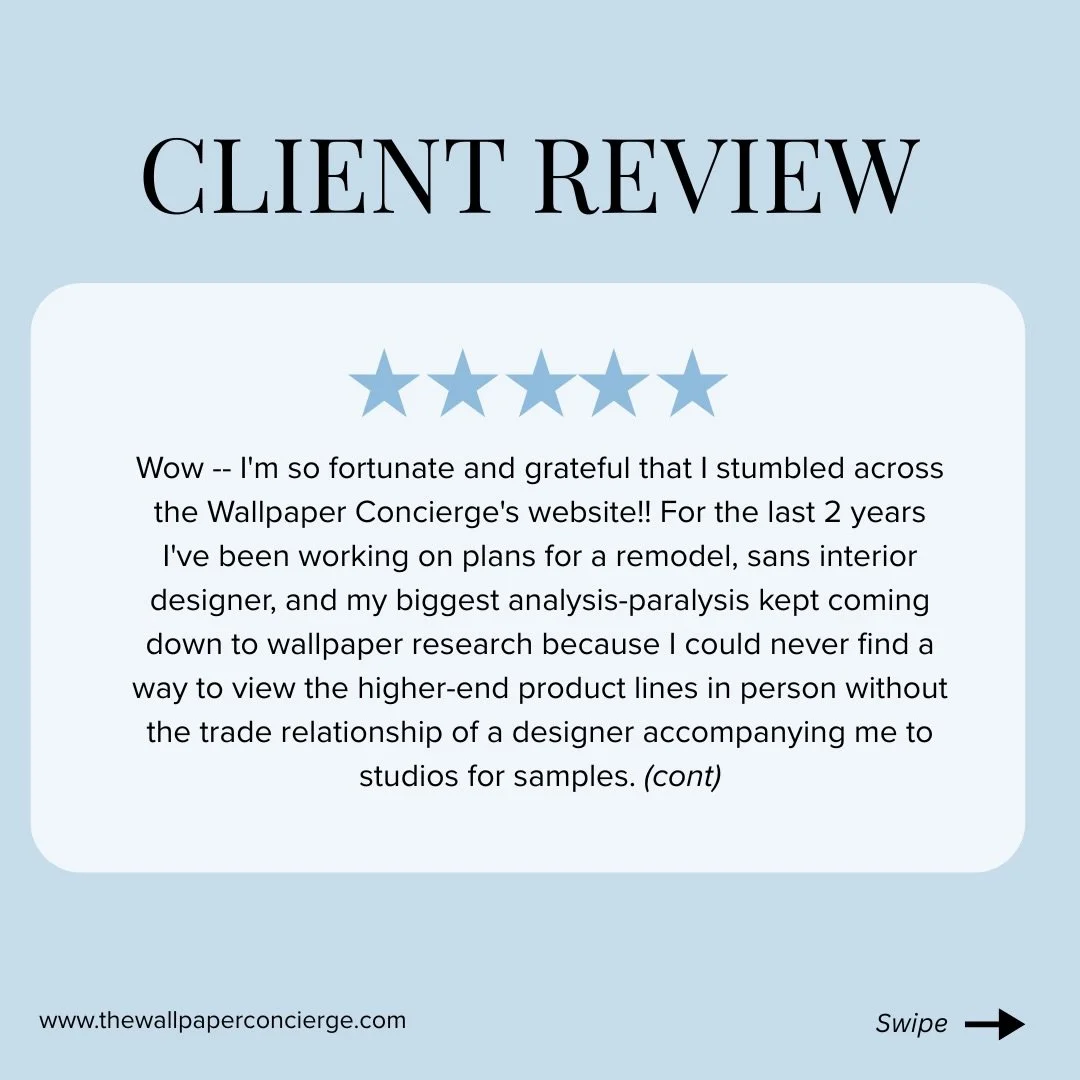 It can be really vulnerable running a services business. Reviews like this make my day, month and probably year. If someone could volunteer to read this at my funeral, that would be swell. Thank you Julie. Cannot wait to see the finished spaces. 🥹

