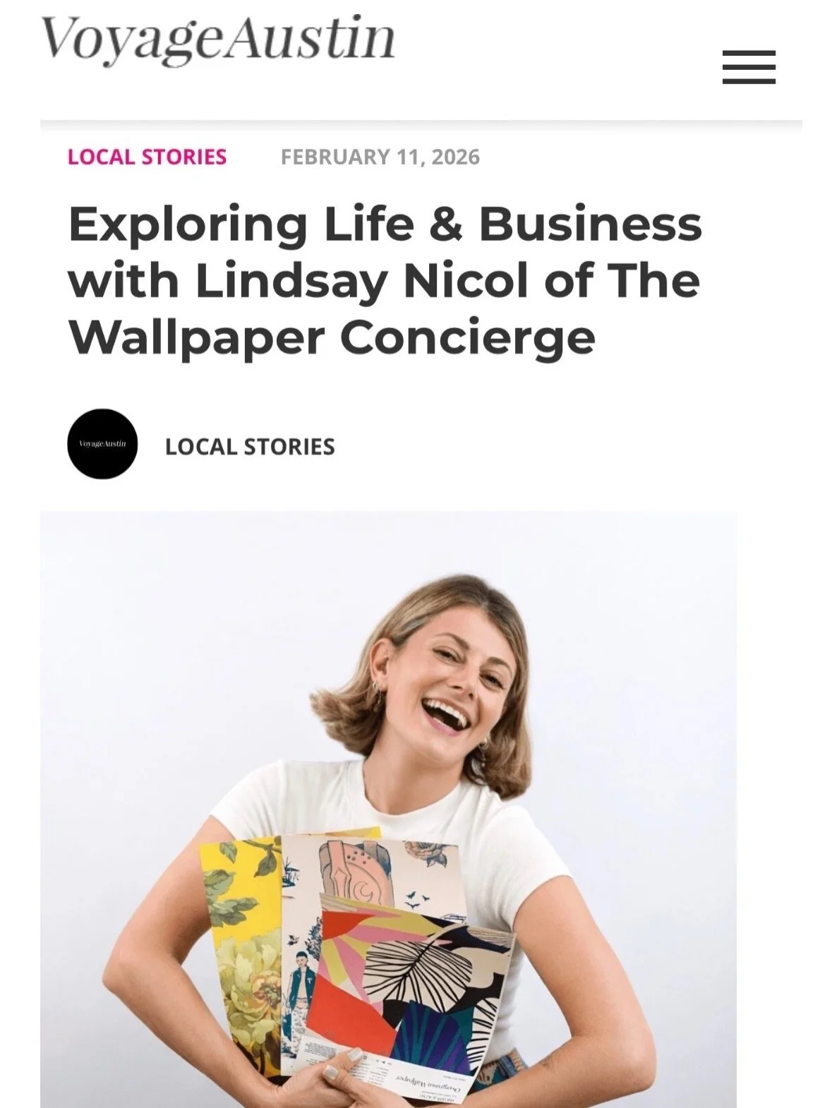 Absolutely tickled to be featured as an inspiring story on @voyageaustin magazine. Thank you 🫶🏻 

https://voyageaustin.com/interview/exploring-life-business-with-lindsay-nicol-of-the-wallpaper-concierge/

#atxsmallbusiness #austinbusiness #womenown