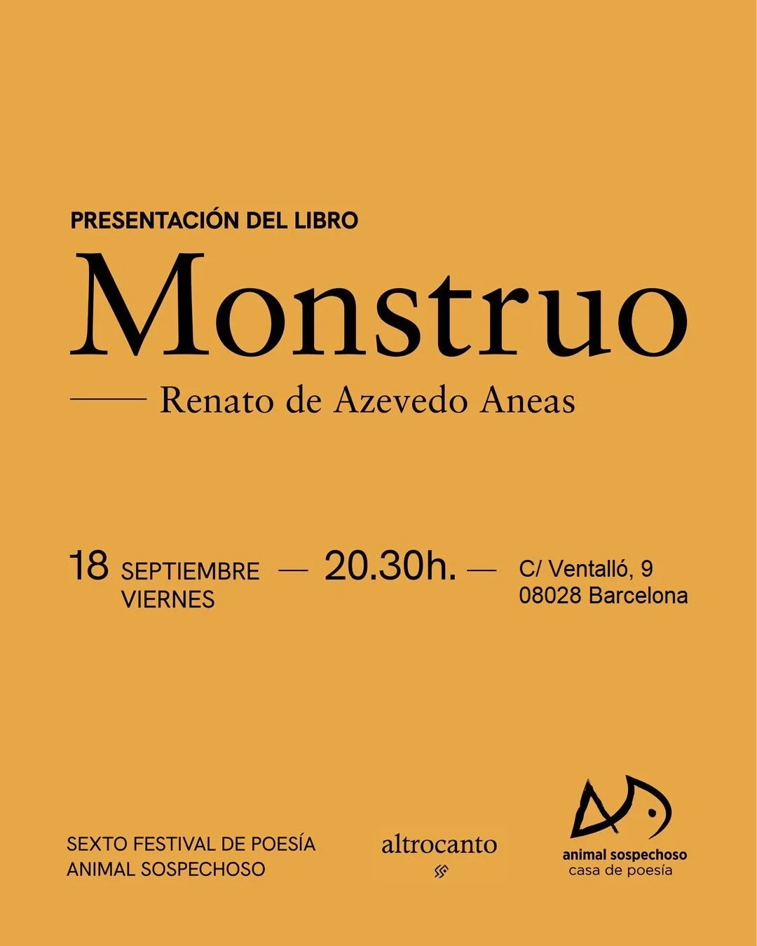   Presentación del libro. “Monstruo” de Renato de Azevedo Aneas