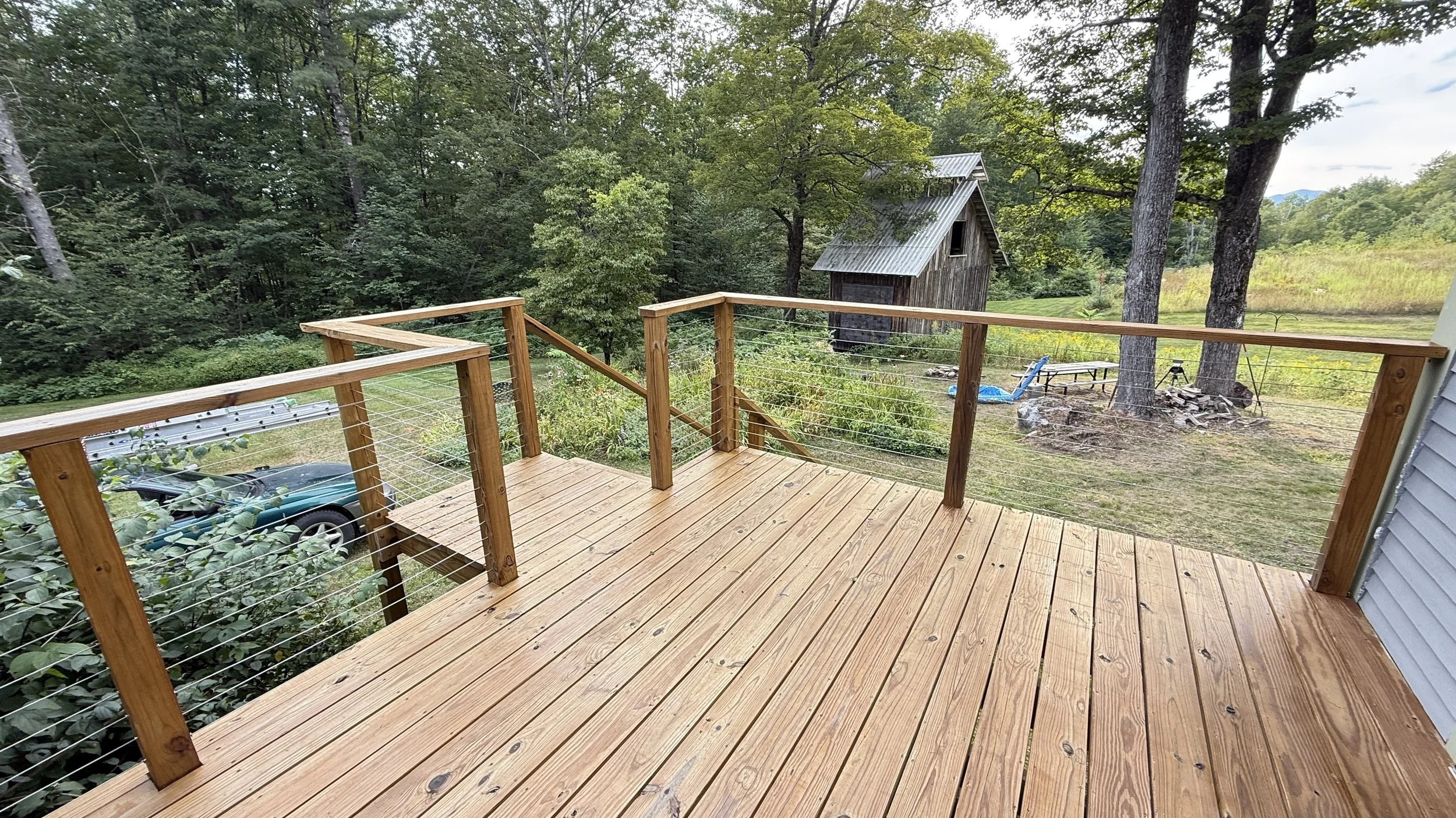 Stained modern deck, Calais Vermont