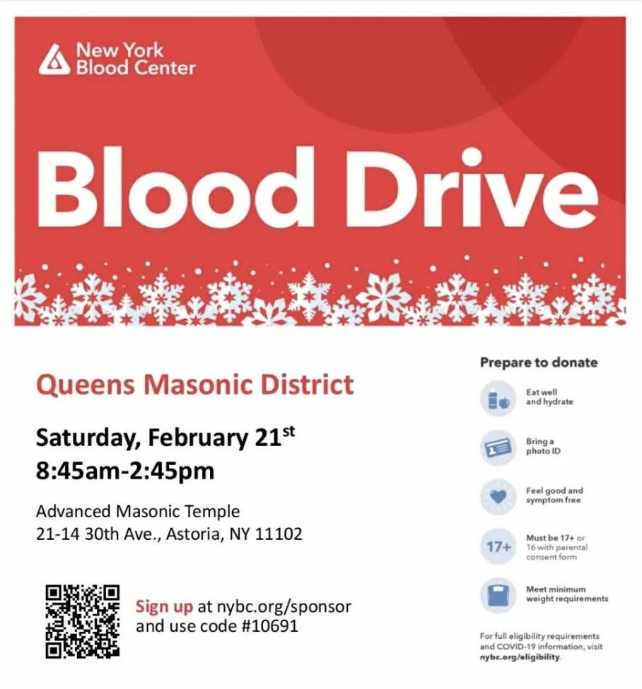Blood Drive - Queens Masonic District