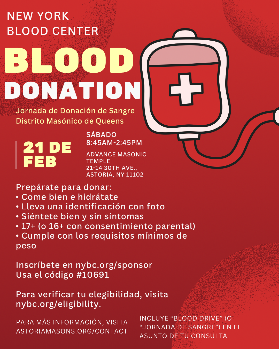 Queens District Blood Drive, Astoria, Feb 21st 2026