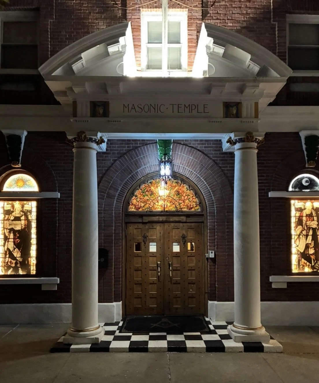 The Stained Glass Windows at Advance Masonic Temple
