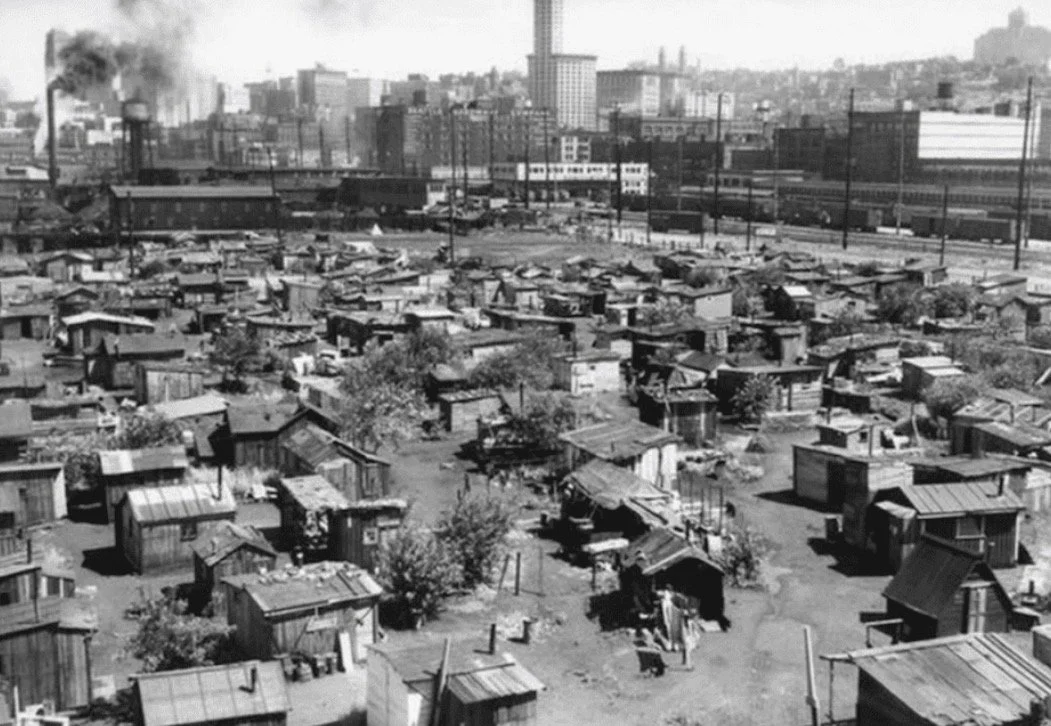 New Yorkers during the Great Depression, a period of widespread economic hardship
