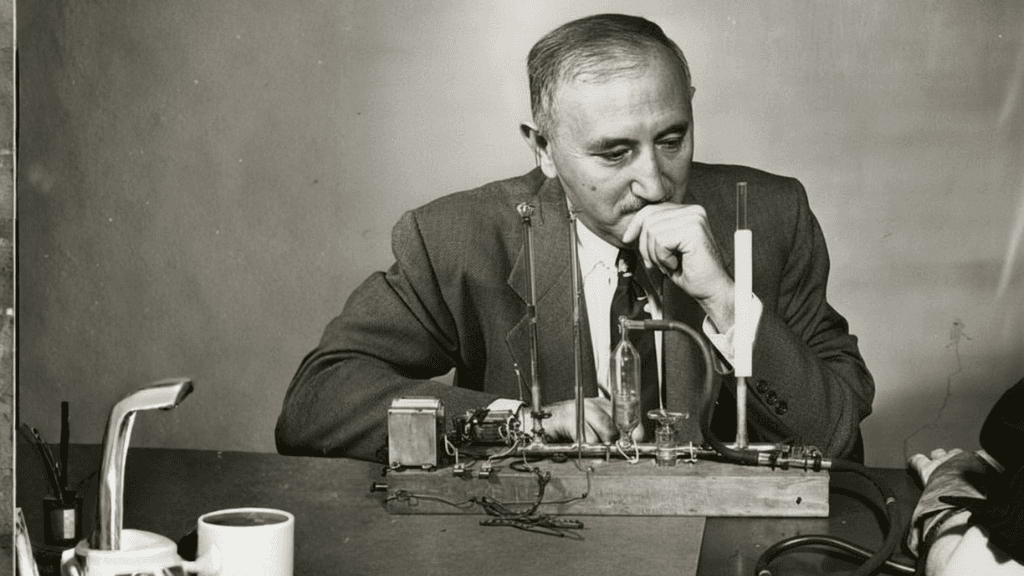 An image of Dr. David Wechsler amid psychological study ay Bellevue Hospital