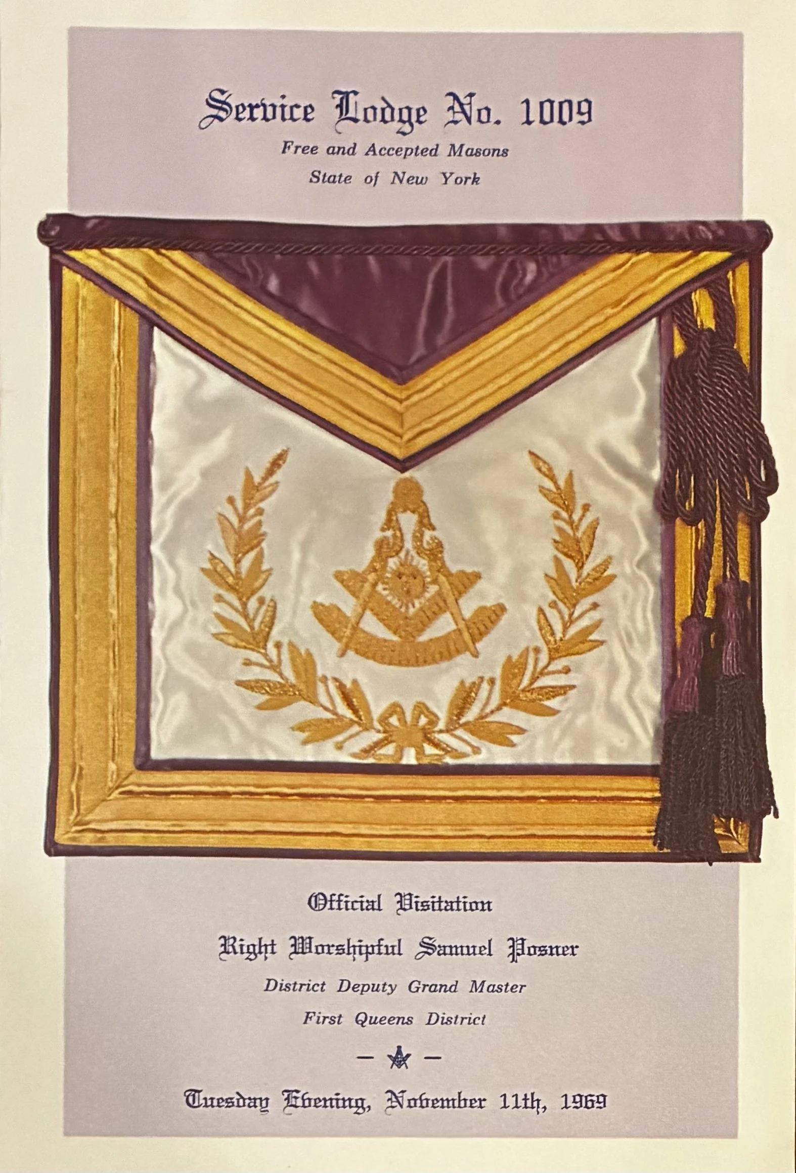 archival Service Lodge no.1009 program Cover
