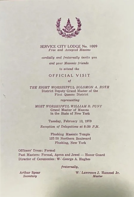Communication from Service City Lodge no. 1009, Flushing, Queens, New York City