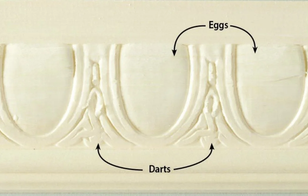 A descriptive image explaining egg and dart