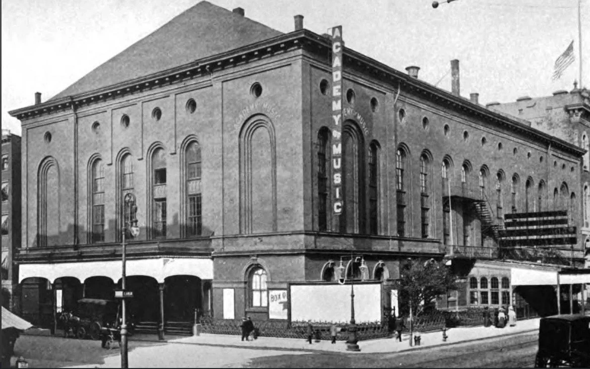 The Academy of Music in New York, site of major public events in the 19th century