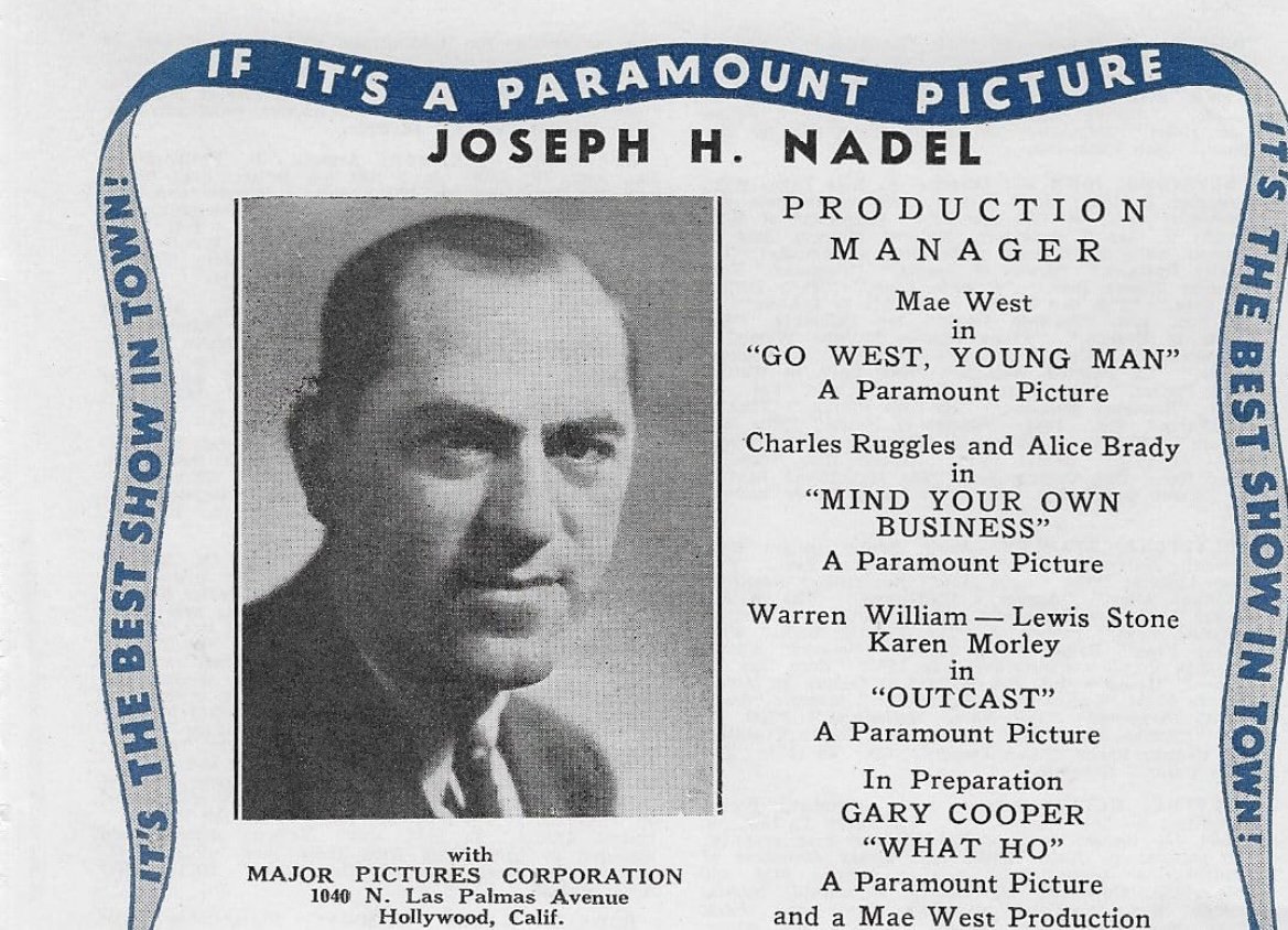 A Paramount Pictures promo featuring City Lodge no. 408 Brother Joseph H. Nadel