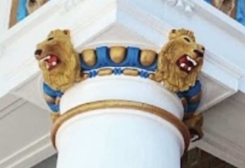 lions of advance masonic temple in New York