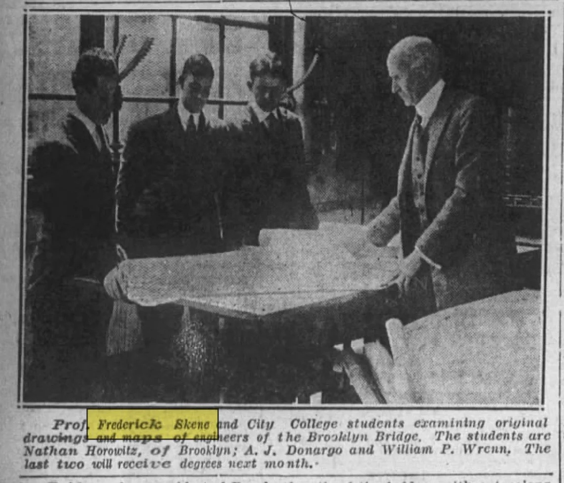 A Black And White Picture of Professor Frederick Skene teaching students at City College
