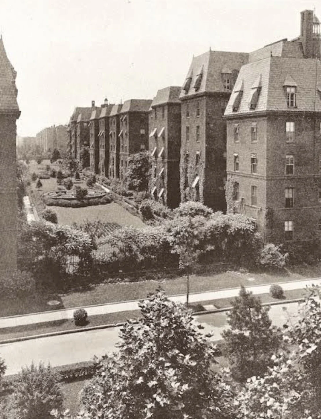 Mid-century apartment buildings in Jackson Heights, Queens, similar to the neighborhood where Don Rickles lived in 1953.