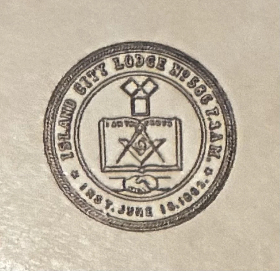 A Picture of Island City Lodge no.586 Official Seal, LIC< Queens, New York